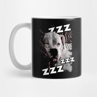 Sleeping White Boxer Mug